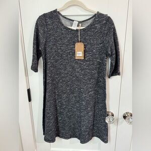 Natural Life Charcoal Gray Knit Dress NWT size medium